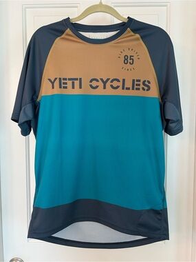 Yeti Cycles Men’s Short Sleeve Jersey – Teal, Gold, Charcoal
